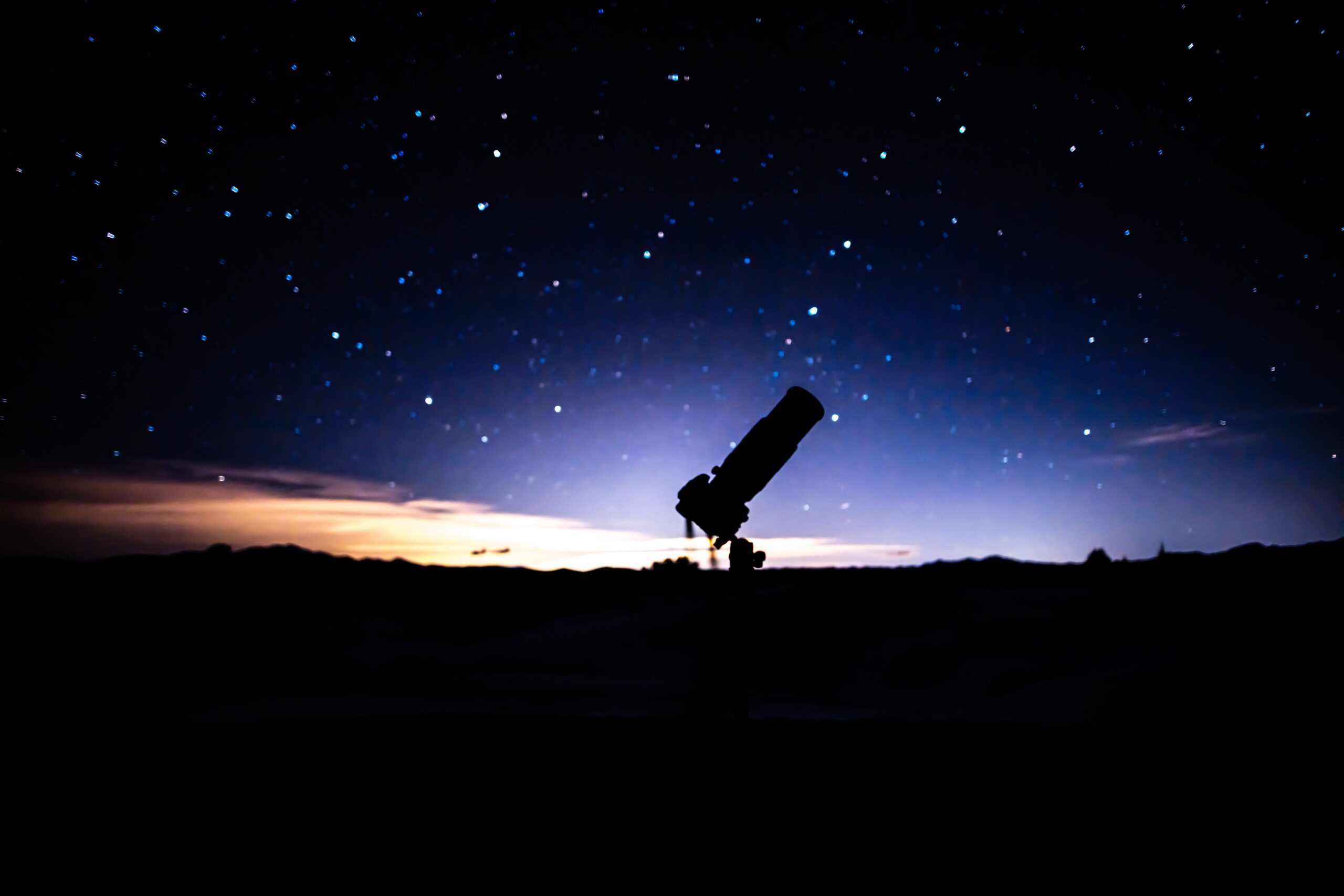 冬キャンプ　天体望遠鏡